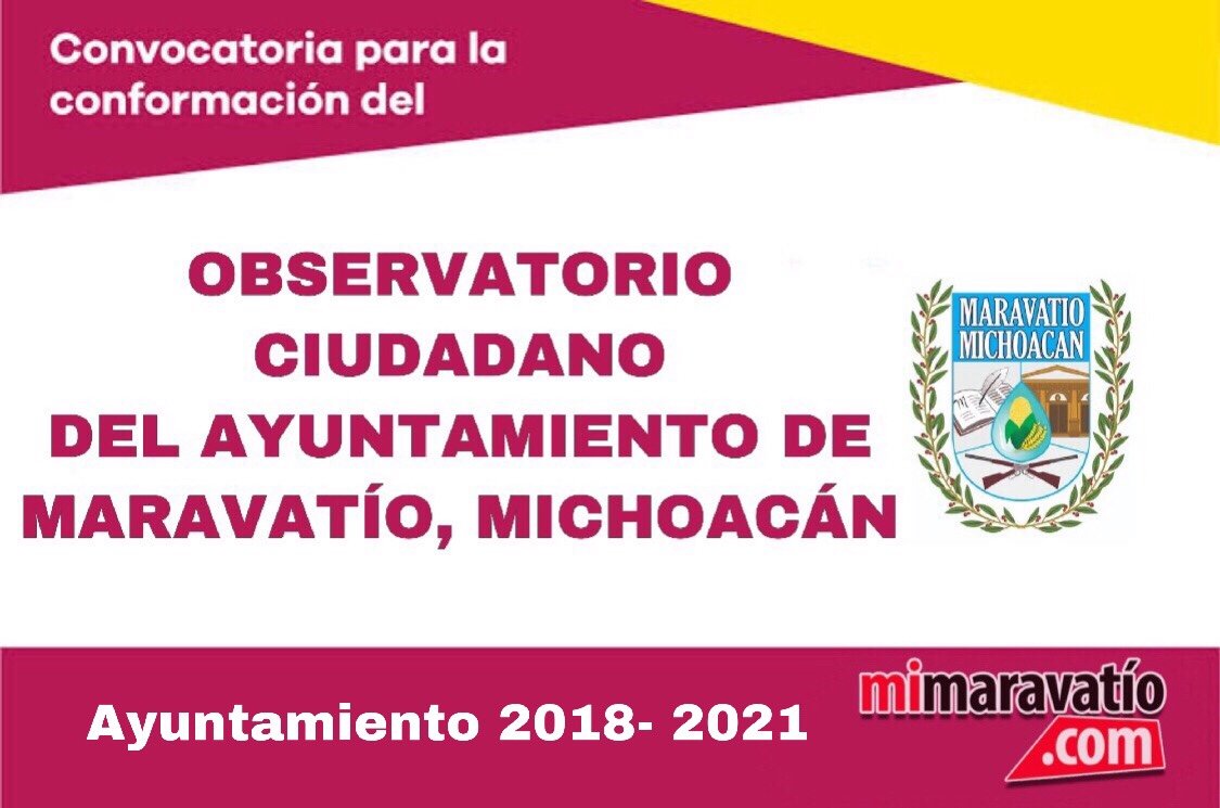 Convocan a observatorio ciudadano de Maravatío